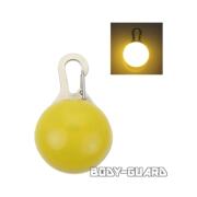 ペットにも使えるLEDライトキーホルダー　充電式　イエロー