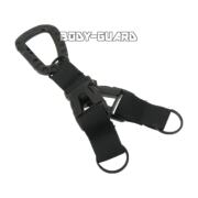 クイックリリース　キーホルダー　カラビナタイプ【ゆうパケット送料無料】ブラック