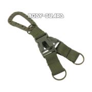 クイックリリース　キーホルダー　カラビナタイプ【ゆうパケット送料無料】　カーキ