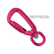 スイベル付きカラビナ ピンク【ゆうパケット送料無料】