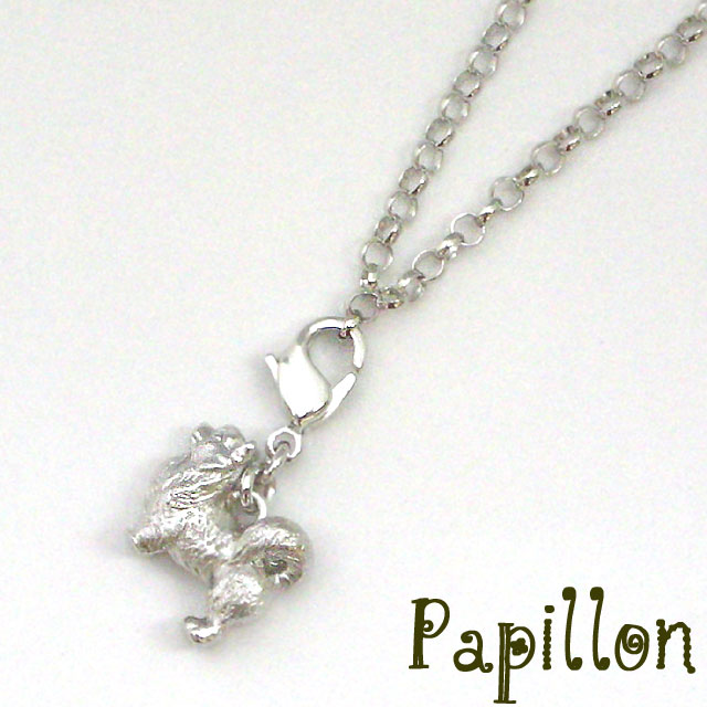 シルバープチリアルネックレス パピヨンモチーフのシルバーアクセサリー