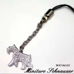 シルエット携帯ストラップ　　ミニチュア・シュナウザー