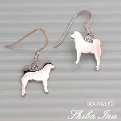 シルバーピアス　柴犬