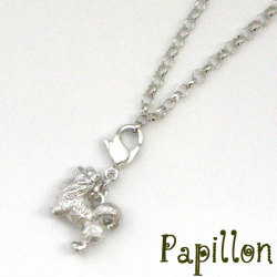 シルバープチリアルネックレス パピヨンモチーフのシルバーアクセサリー