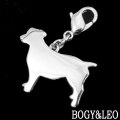 ジャックラッセルテリアのシルバーシルエットチャーム