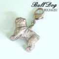 ブルドッグのアクセサリー　シルバーリアルチャーム