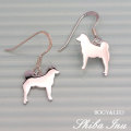 シルバーピアス　柴犬