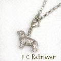 F・レトリーバーのプチリアルネックレス