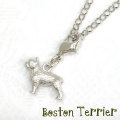 ボストンテリアのプリリアルネックレス