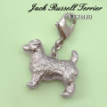 ジャックラッセルテリアのシルバーリアルチャーム