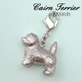 ケアーンテリアのシルバーリアルチャーム