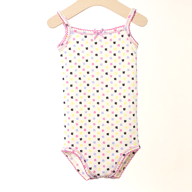 【セール80%OFF】HOLLY'S 4 Color Cloverキャミソールボディ ピンク6M/68cm【おまかせ配送で送料お得】