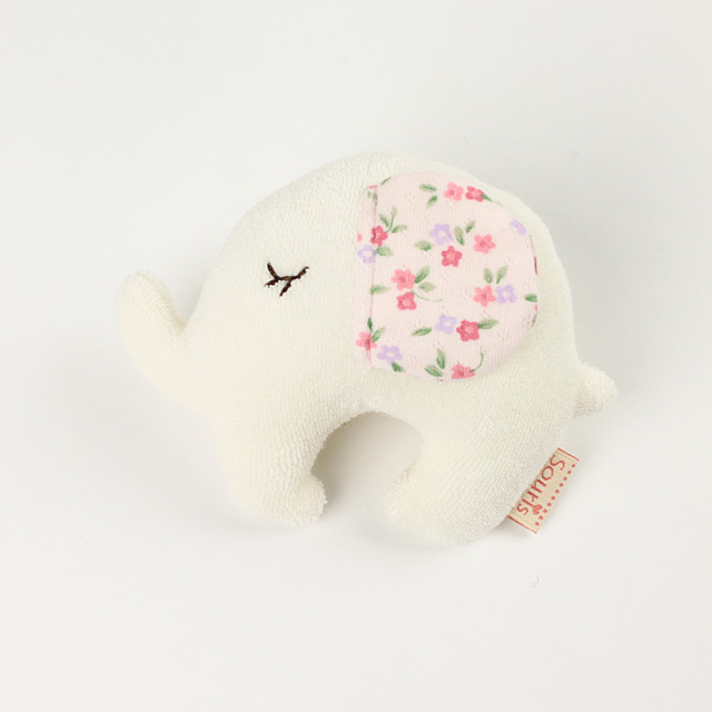 【セール50%OFF】Souris（スーリー） ゾウさんニギニギ オフ白◆
