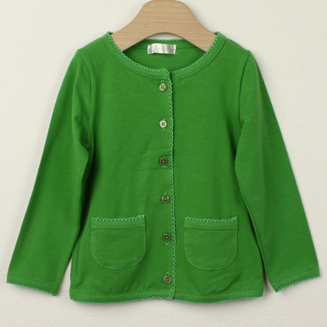 ☆SummerSale 2025☆【セール80%OFF】Le Cou Cou（ル・クク） カットソーカーディガン グリーン XS(80cm-96cm)  　【おまかせ配送で送料お得】