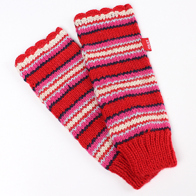 【セール80%OFF】oilily（オイリリー） Kand　アームウォーマー 赤 4才(110cm-128cm) 【おまかせ配送で送料お得】