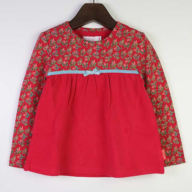 ☆SummerSale 2025☆【セール50%OFF】ROOM SEVEN（ルームセブン） 花柄切替長袖Tシャツ　Toosje T-shirt 92cm 104cm 116cm     ｜ルームセブン roomseven 子供服 秋冬トップス 長袖 シャツ