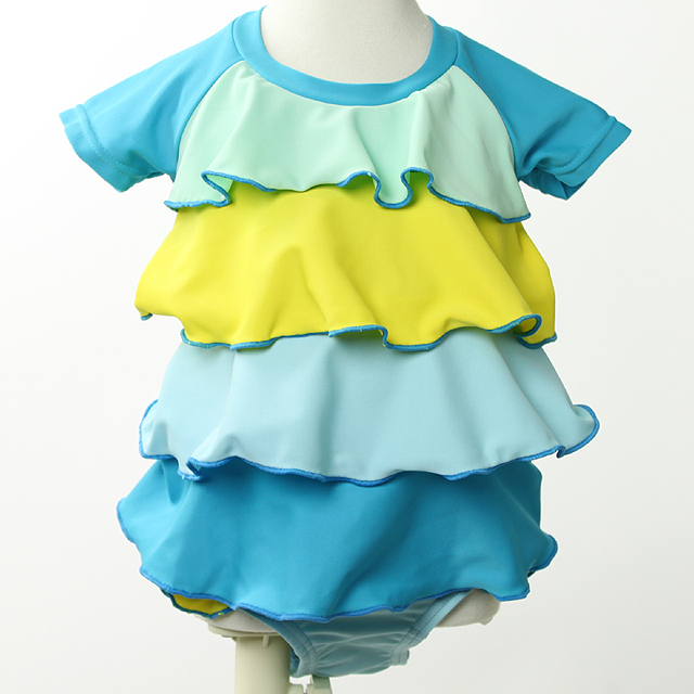 ☆SummerSale 2025☆【セール80%OFF】LaLa Dress (ララドレス) ヒラヒラ水着 ライトブルー 90cm【おまかせ配送で送料お得】