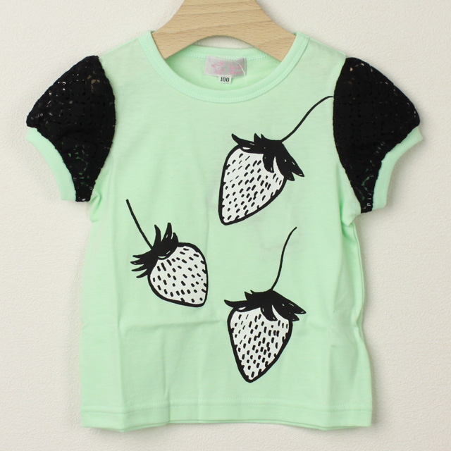 ☆SummerSale 2025☆【セール80%OFF】LaLa Dress (ララドレス) フレジェパフTシャツ ミント 100cm  【おまかせ配送で送料お得】