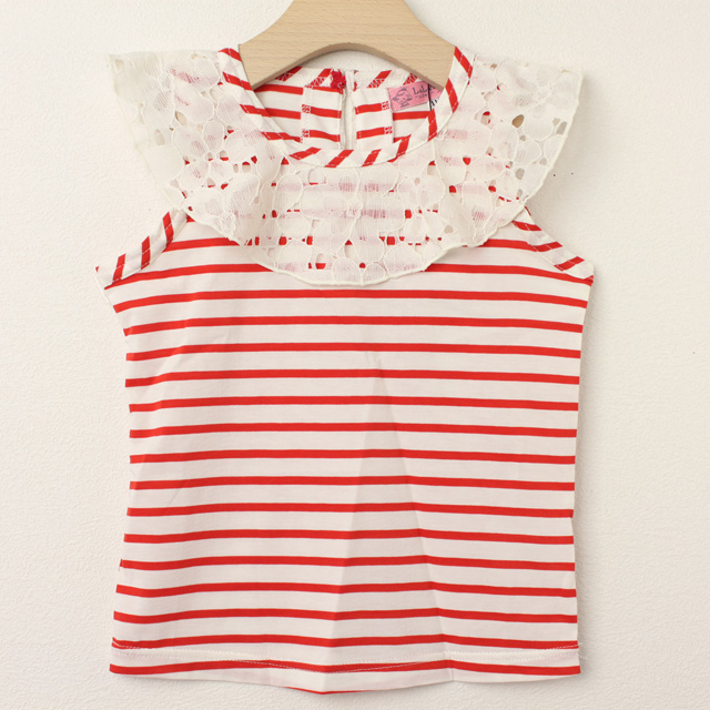 ☆SummerSale 2025☆【セール80%OFF】LaLa Dress (ララドレス) 花びらカットソー レッド 120cm     【おまかせ配送で送料お得】