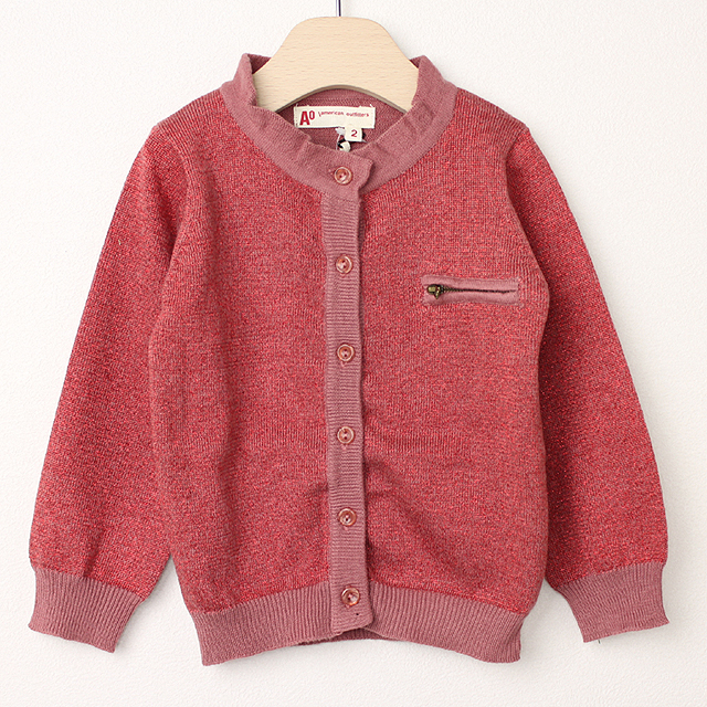 【在庫処分セール60%OFF】（秋冬）American Outfitters  CARDIGAN カーディガン　ラメ ピンク 2才