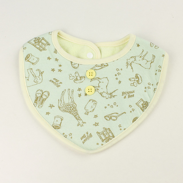 【セール70%OFF】bijoux&bee（ビジューアンドビー） キラキラドリームのボーイズビブ ミント     【おまかせ配送で送料お得】◆