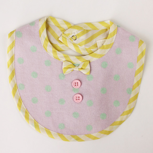 ★2025X'mas SALE!!★【セール70%OFF】bijoux&bee（ビジューアンドビー） ドットキャンディビブ ピンク フリー     【おまかせ配送で送料お得】