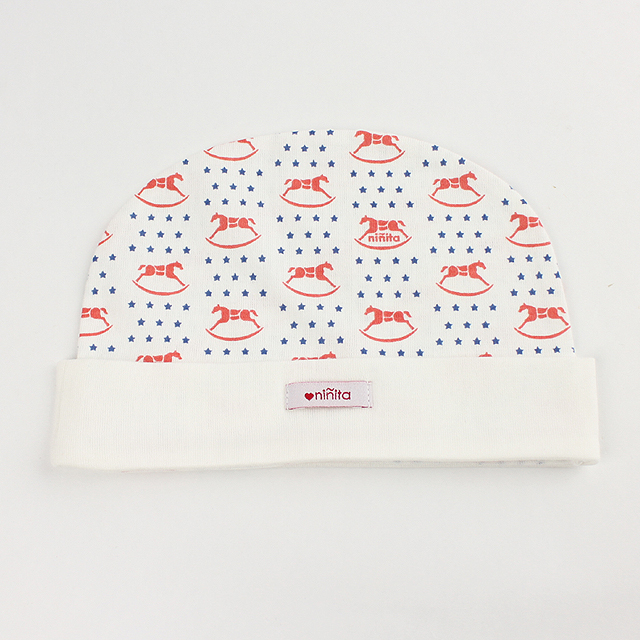 ☆SummerSale 2025☆【セール70%OFF】ninita （ニニータ） 木馬柄丸帽子  40cm 【おまかせ配送で送料お得】