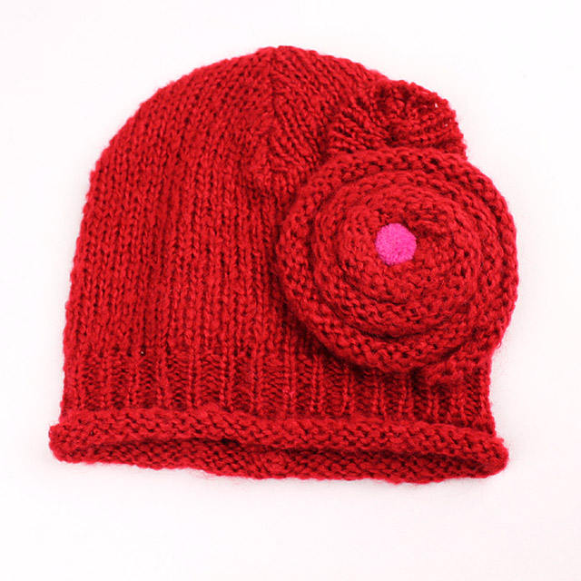 【セール80%OFF】studio momo（スタジオモモ） お花　帽子 赤 S