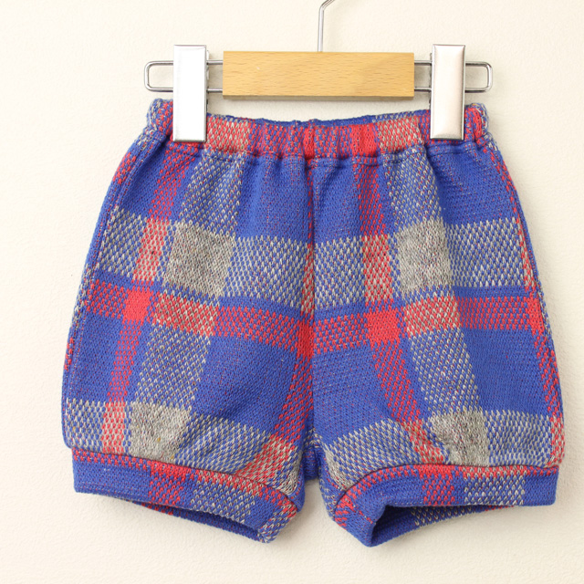 【セール70%OFF】studio momo（スタジオモモ） チェックジャガードベビーパンツ ブルー 80cm 【おまかせ配送で送料お得】