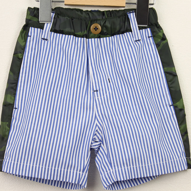 【セール70%OFF】TAPPET（タペット） ストライプカモフラ切替パンツ ブルー 100cm    【おまかせ配送で送料お得】
