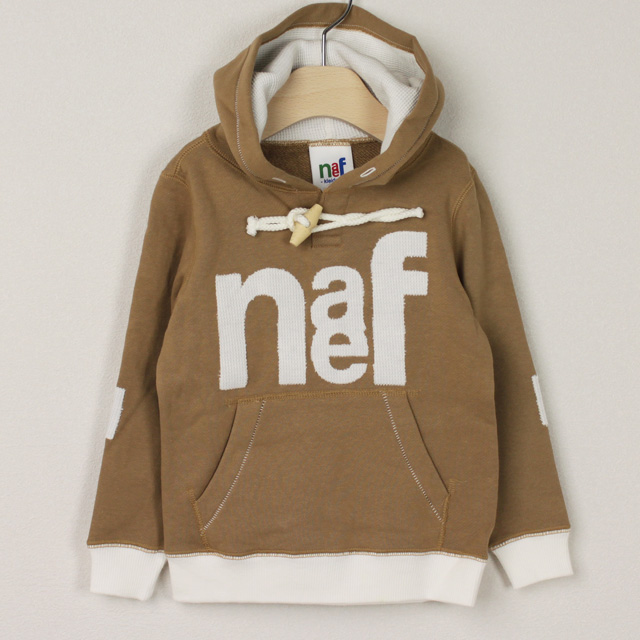 【セール90%OFF】naef（ネフ） 長袖パーカー　Waffle モカベージュ 95cm 105cm 115cm