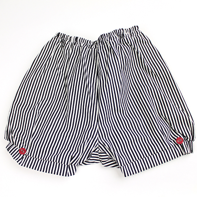☆SummerSale 2025☆【セール70%OFF】mimi poupons.(ミミプポン） パフボトム 白X黒ストライプ フリー 【おまかせ配送で送料お得】◆
