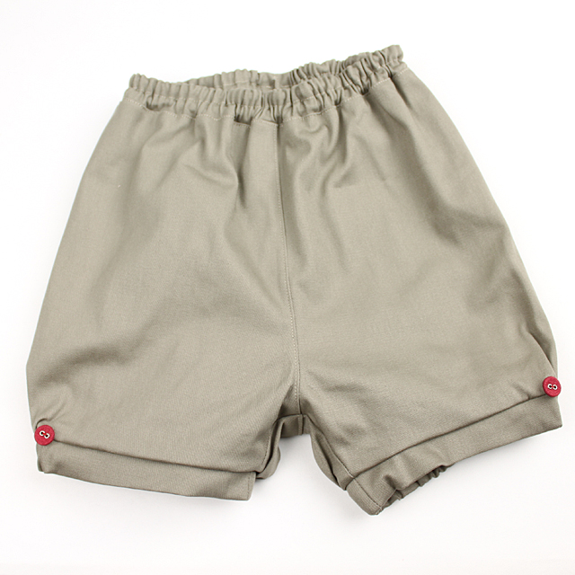 【セール70%OFF】mimi poupons.(ミミプポン） パフボトム チノ　カーキ S(95cm)◆