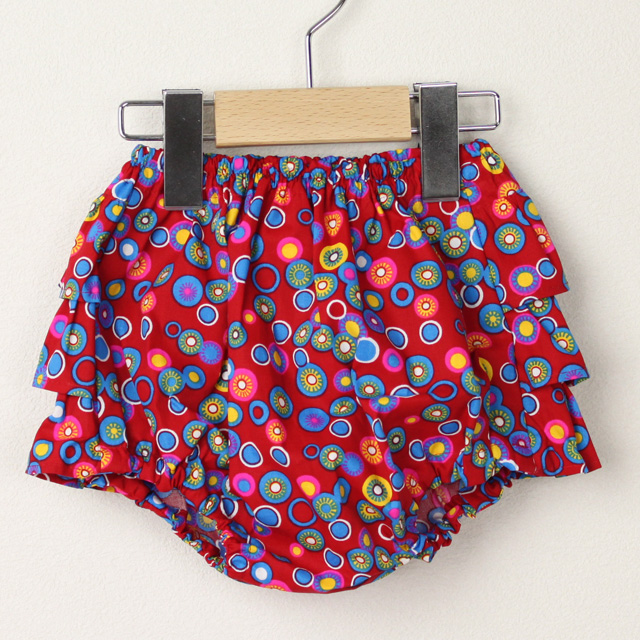 ☆SummerSale 2025☆【セール70%OFF】mimi poupons.(ミミプポン） フリルパンツPetit Pan ルヌール・ブル 70cm-90cm    【おまかせ配送で送料お得】◆
