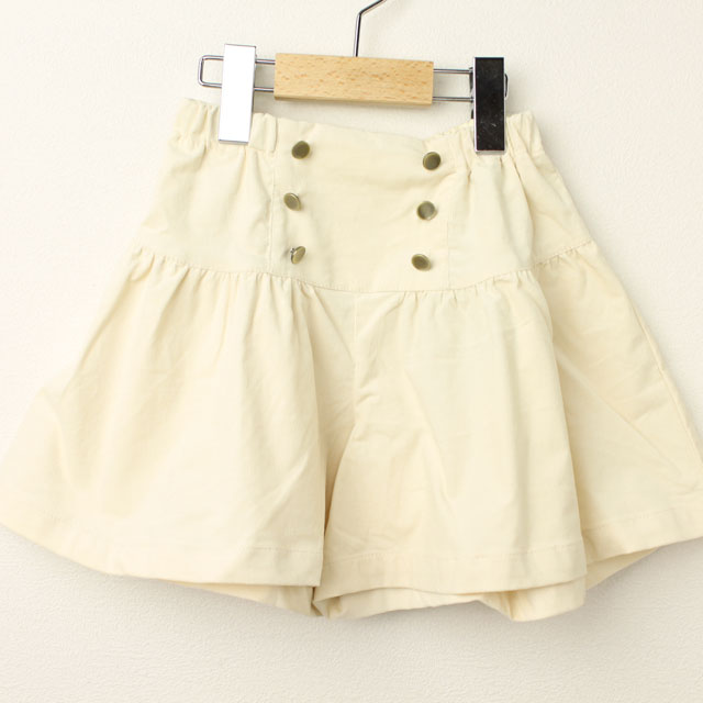 【セール80%OFF】maarook(マルーク） コール天キュロット オフ白 110cm　
