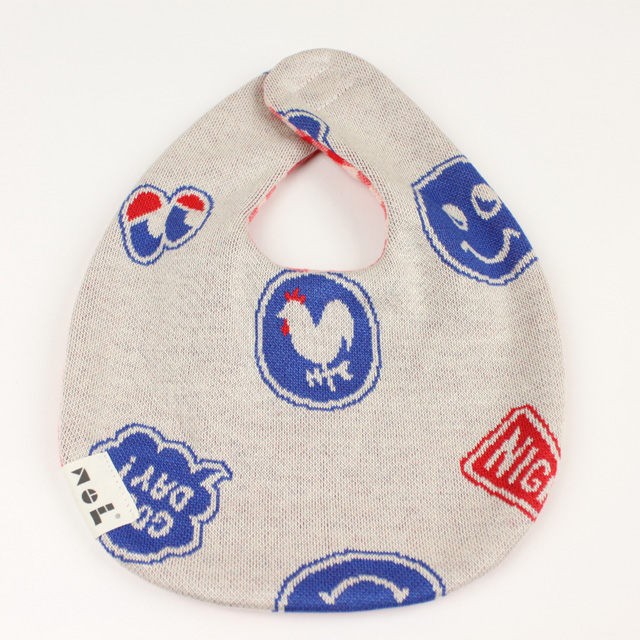 ★2025ClearanceSALE!!★【セール70%OFF】MOL（モル） greeting patch リバーシブルスタイ オフ白 Free     【おまかせ配送で送料お得】