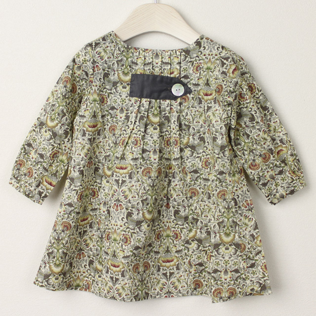 ★2025ClearanceSALE!!★【セール80%OFF】Eponime(エポニーム) 長袖ワンピース　花柄リバティ  2才(24M）