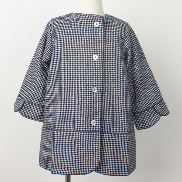 【セール80%OFF】Eponime(エポニーム) コート 濃紺・千鳥格子 2才