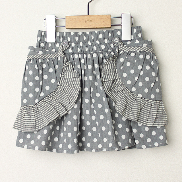 【セール80%OFF】PAPER WINGS（ペーパーウィングス） 2wayポケットスカート グレー 4才