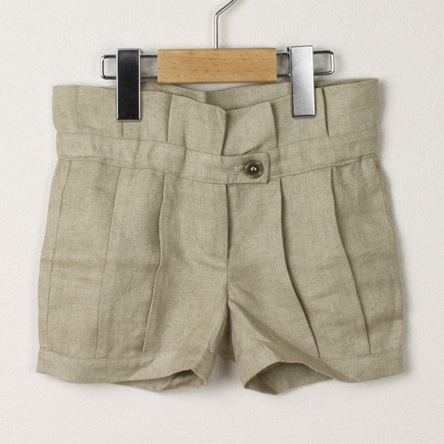 ☆SummerSale 2025☆【セール80%OFF】helene cousin bebe(エレ-ヌクザンベベ)Fifi shorts ショートパンツ ベージュリネン 2才 3才 4才