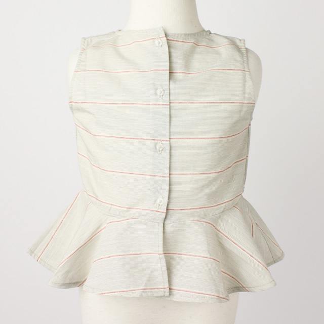 【セール80%OFF】helene cousin bebe(エレ-ヌクザンベベ) Amelie blouse　タンクトップ 赤＆ゴールドボーダー 2才 3才 4才　【おまかせ配送で送料お得】