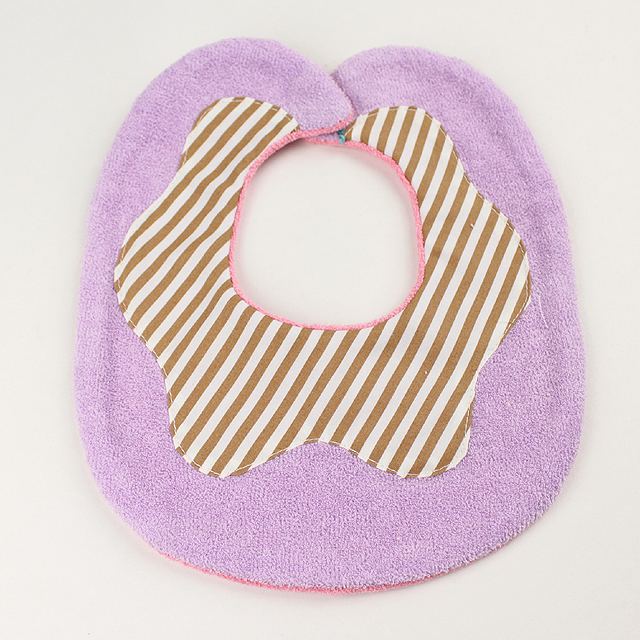 ★2025ClearanceSALE!!★【セール70%OFF】Couverture(クウベルチュール） doughnutビブ ベリー パープルXブラウンストライプ【おまかせ配送で送料お得】