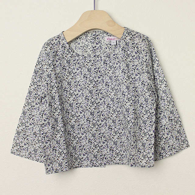 ★2025X'mas SALE!!★【セール80%OFF】MOON ET MIEL(ムーン・エ・ミエル） 長袖ブラウス スノー ４才     【おまかせ配送で送料お得】