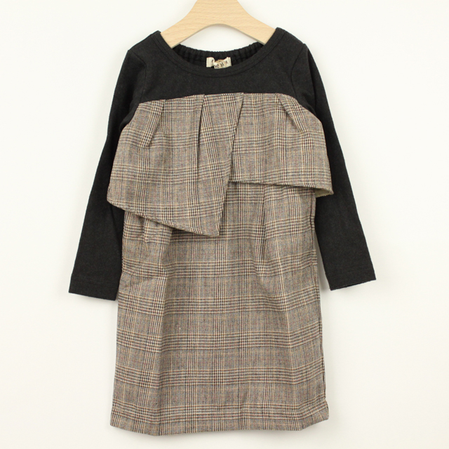 【セール70%OFF】Gemeaux（ジェモー） タックワンピ チャ 100cm 110cm