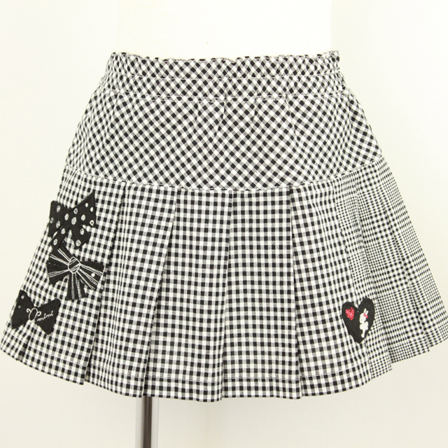 ☆SummerSale 2025☆【セール60%OFF】KP(ニットプランナー）  ギンガムチェックスカパン クロ 100ｃｍ