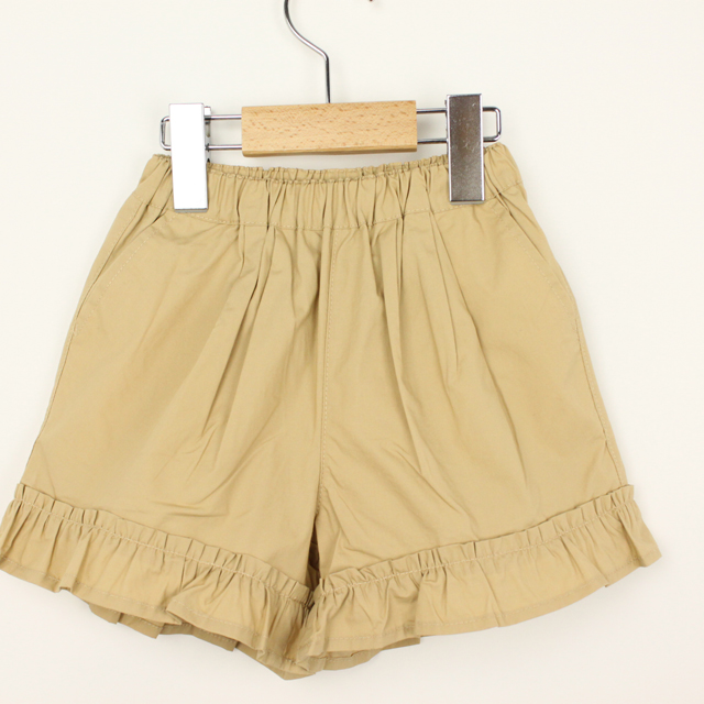 ☆SummerSale 2025☆【セール50%OFF】Lily ivory(リリイアイボリー） 布帛ショートパンツ ベージュ 110cm 【おまかせ配送で送料お得】