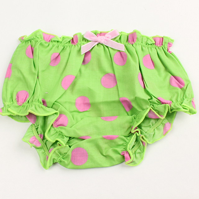 ☆SummerSale 2025☆【セール80%OFF】mili b (ミリビー） ベビーブルマ グリーンXピンク　ドット 9ヶ月－2才    【おまかせ配送で送料お得】