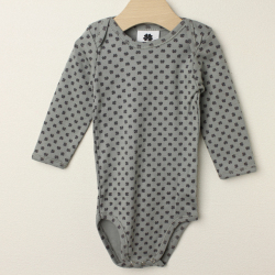☆SummerSale 2025☆【セール80%OFF】HOLLY'S（ホリーズ）  長袖ボディ CLASSIC　GLEY　グレー 68cm 80cm    【おまかせ配送で送料お得】
