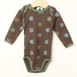 ★2025ClearanceSALE!!★【セール80%OFF】HOLLY'S（ホリーズ）  長袖ボディ MEGA　MULTI　BROWN　ブラウン 68cm 80cm    【おまかせ配送で送料お得】