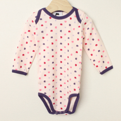 【セール80%OFF】HOLLY'S（ホリーズ）  長袖ボディ FOUR　COLOR　ROSE　ピンク 68cm  【おまかせ配送で送料お得】